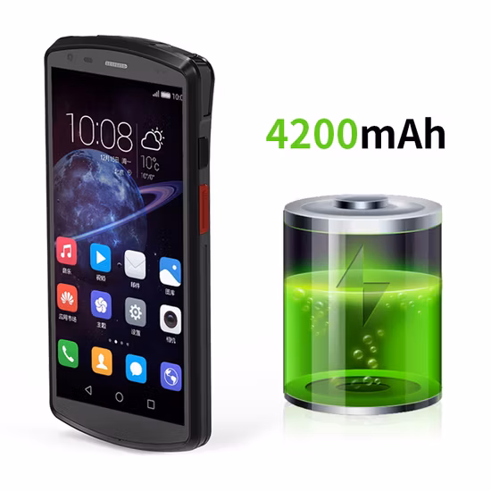 Handheld Industrial PDA Barcode Scanner Android with Fingerprint Reader